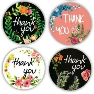 Office | 50 Roll Thank You Floral Flower Stickers 1 Inch | Poshmark